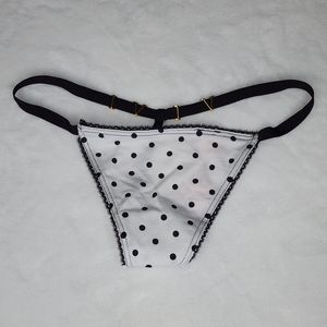 Victoria's Secret Sexy Gold Logo V-String Panty Extra Small